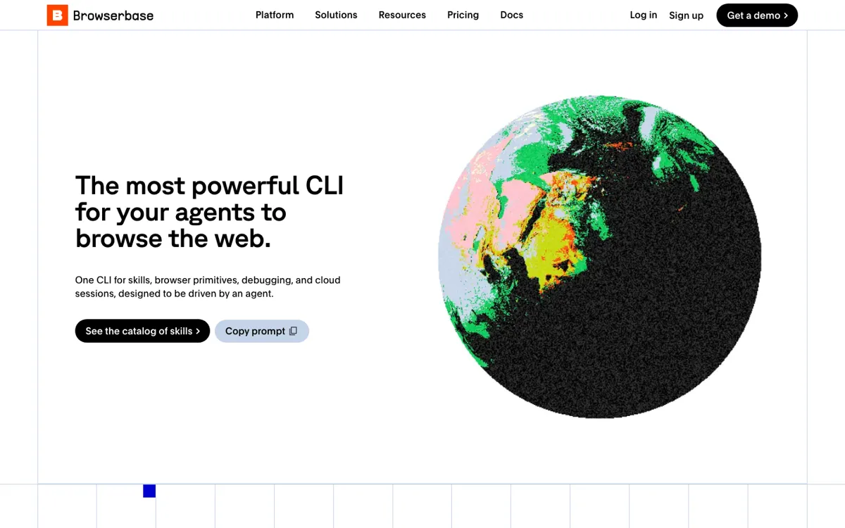 Browse.sh official website and landing page preview