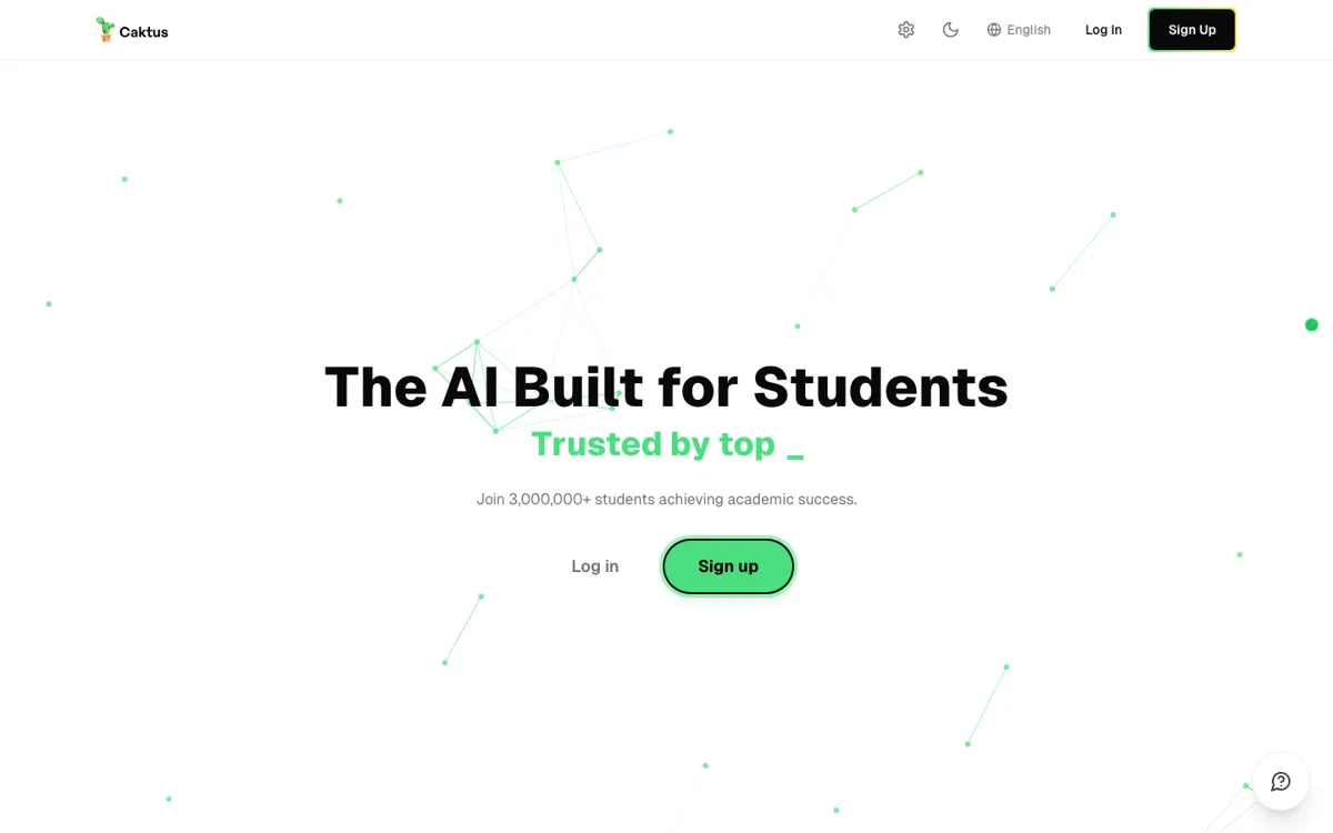 Caktus AI official website and landing page preview