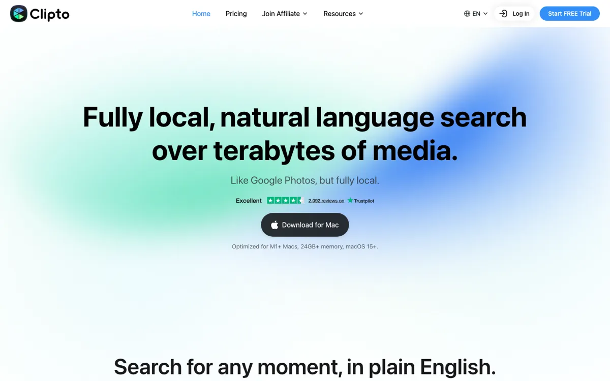 Clipto official website and landing page preview