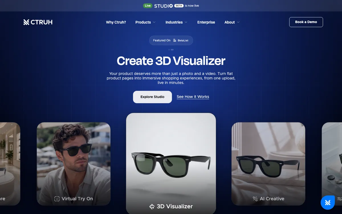 Ctruh Studio official website and landing page preview