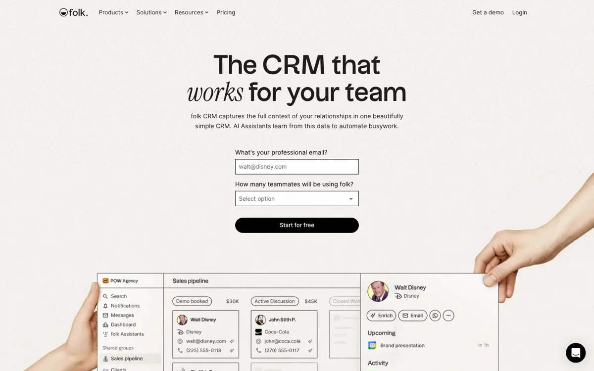 folk official website and landing page preview