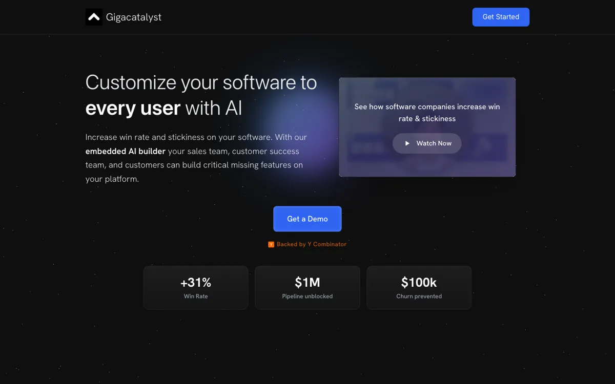 Gigacatalyst official website and landing page preview