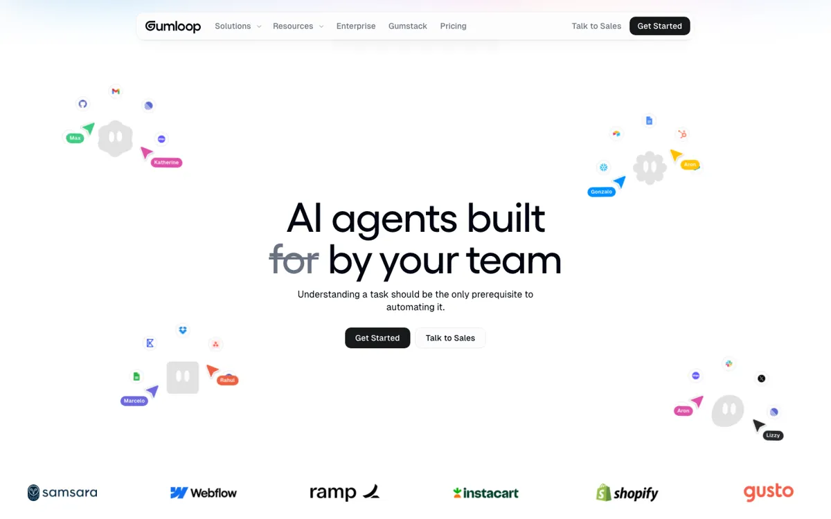 Gumloop official website and landing page preview