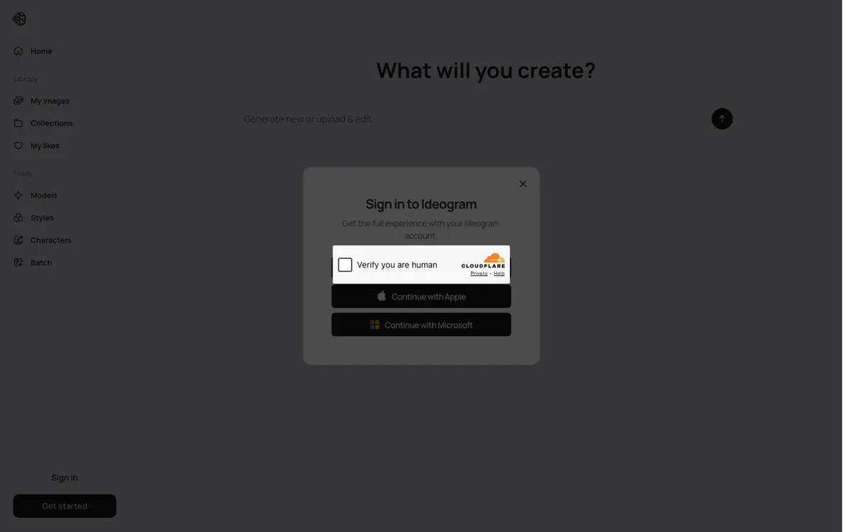 Ideogram official website and landing page preview