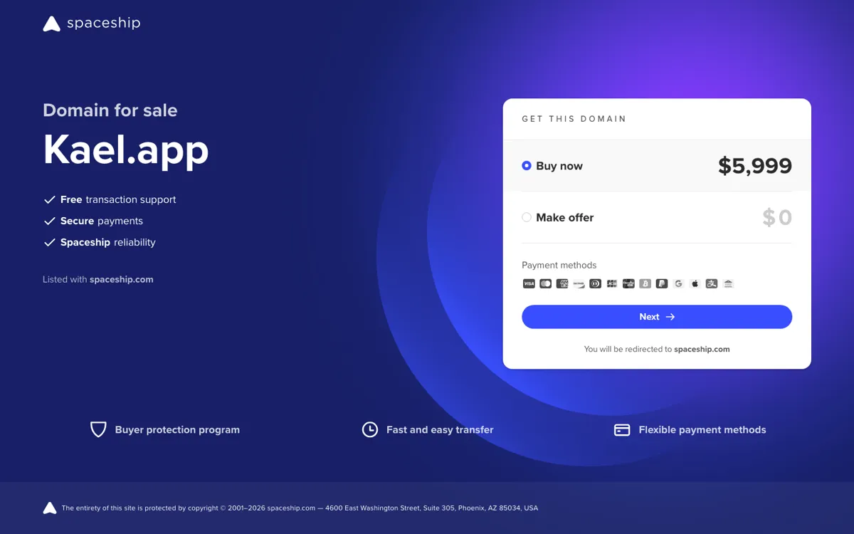 Kael official website and landing page preview