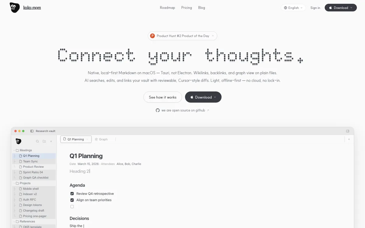 Kuku official website and landing page preview
