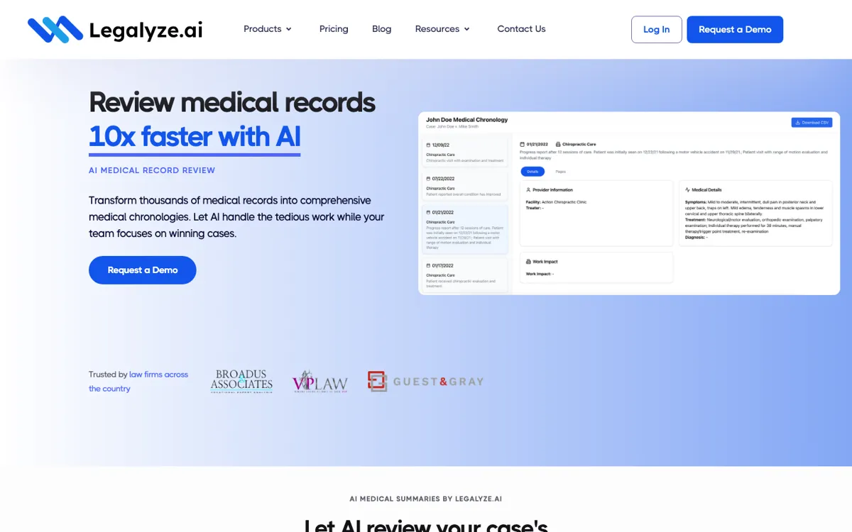 Legalyze official website and landing page preview