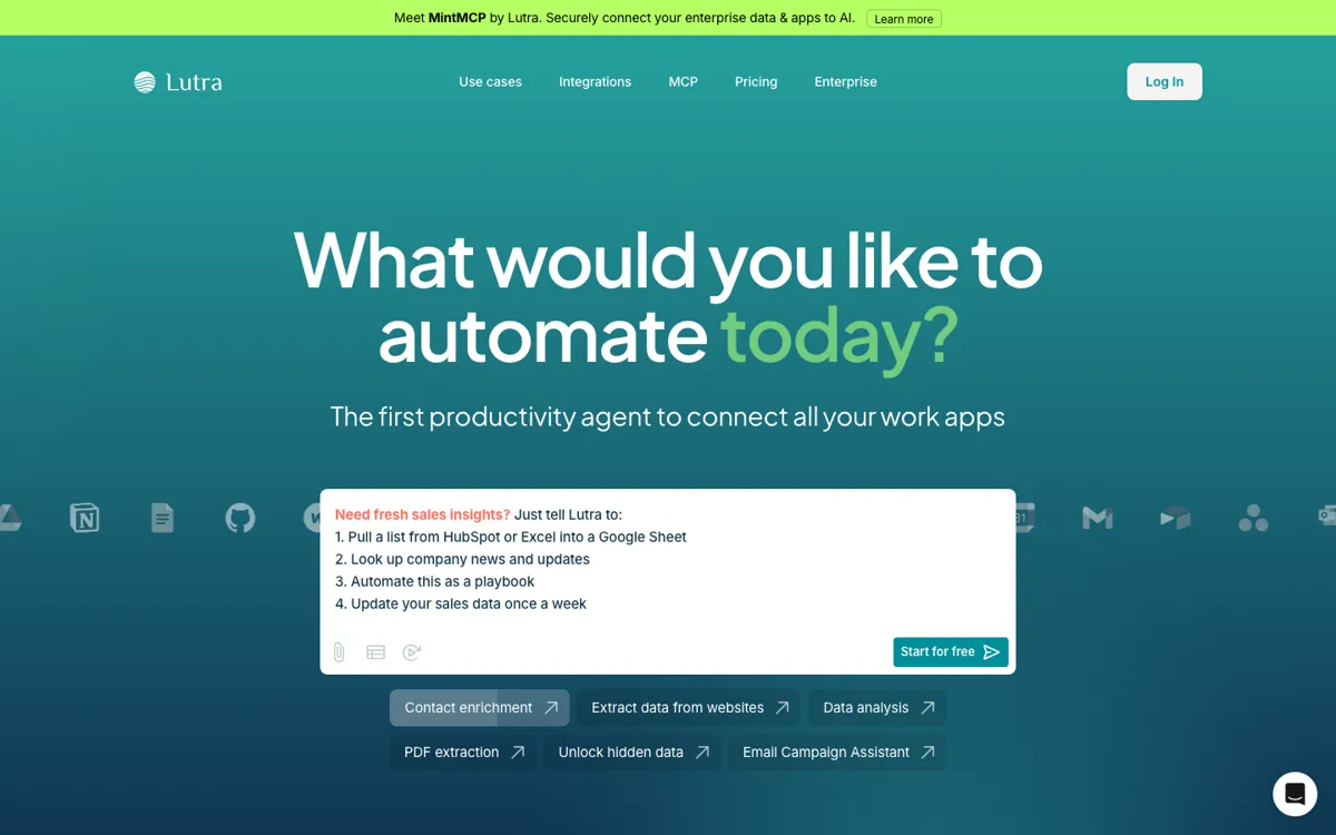 Lutra AI official website and landing page preview