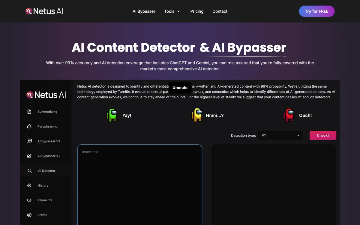 NetusAI official website and landing page preview