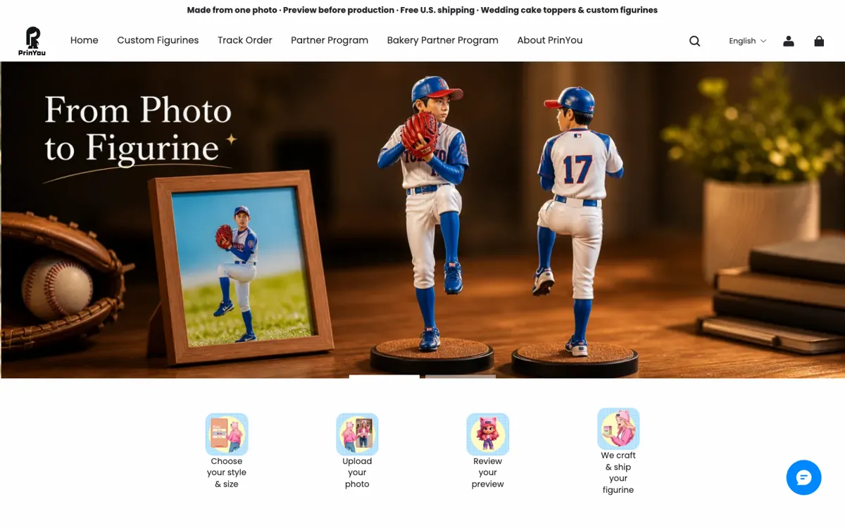 PrinYou official website and landing page preview