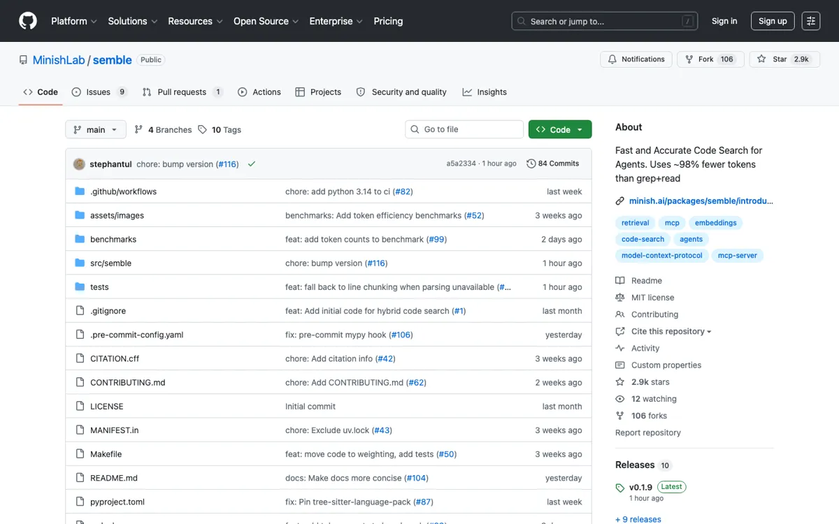 Semble official website and landing page preview
