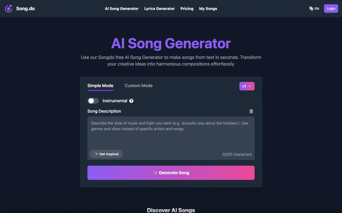 Song.do official website and landing page preview