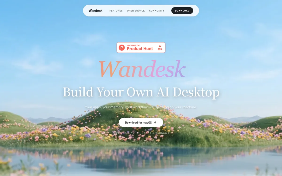 Wandesk official website and landing page preview